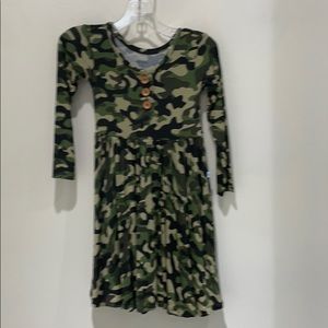 Posh peanut twirl dress long sleeve cadet 2t